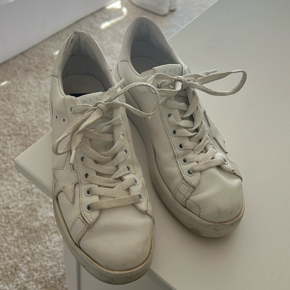 Golden Goose Pure White Sneakers